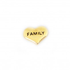 Family Heart - Gold Tone